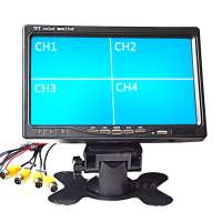 hot 7 inch Car Monitor Headrest monitor 4 split screen 4 AV input Remote control