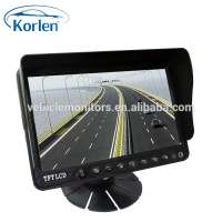 7 inch digital 4 CH quad DVR truck monitor with video recording function